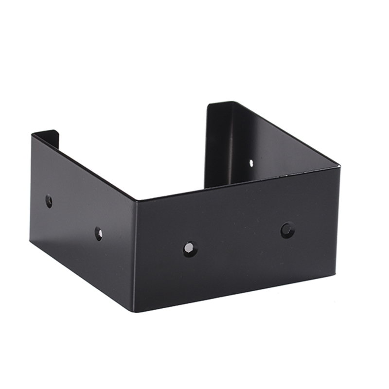 Custom Carbon Steel Sheet Metal Bending U-Shape Protective Guard with Ral9005 Black Powder Coating for Electronics Component