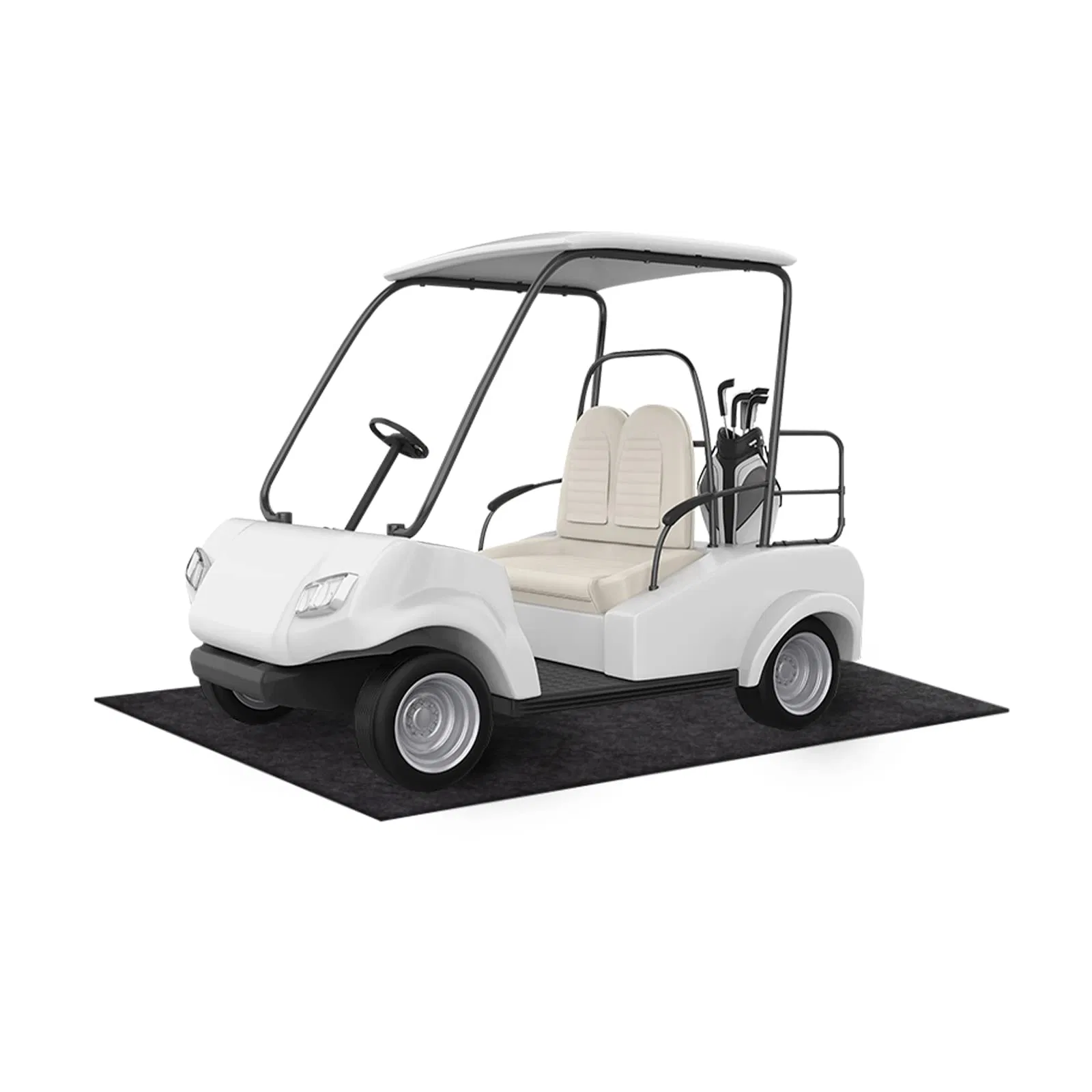 TPR Backing Motorcycle Rubber Garage Car Floor Mats for Golf Carts, Motorcycles, Trunk