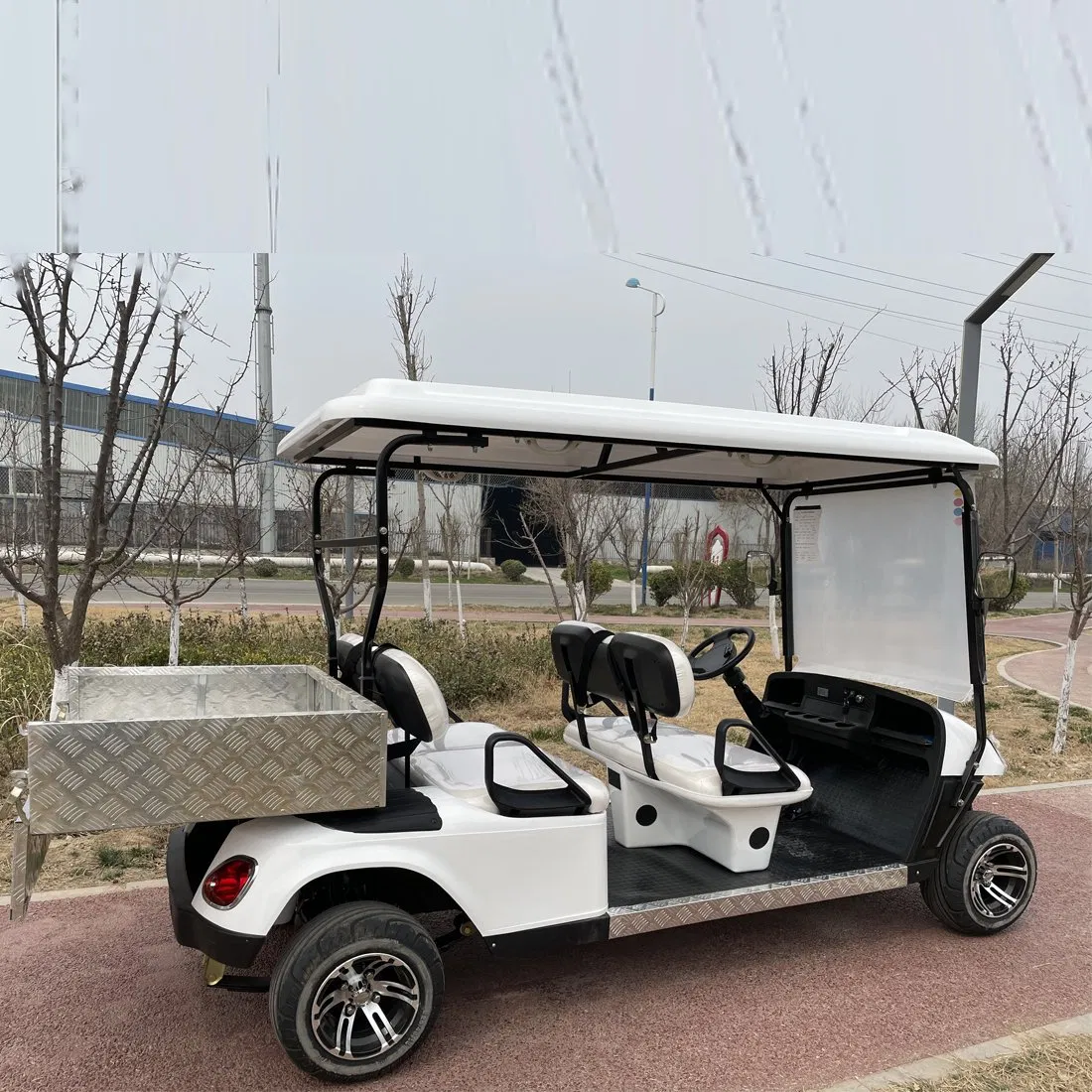 Luxury 4 Seater 48V/60V/72V Eectric Golf Cart with Rear Storage Box