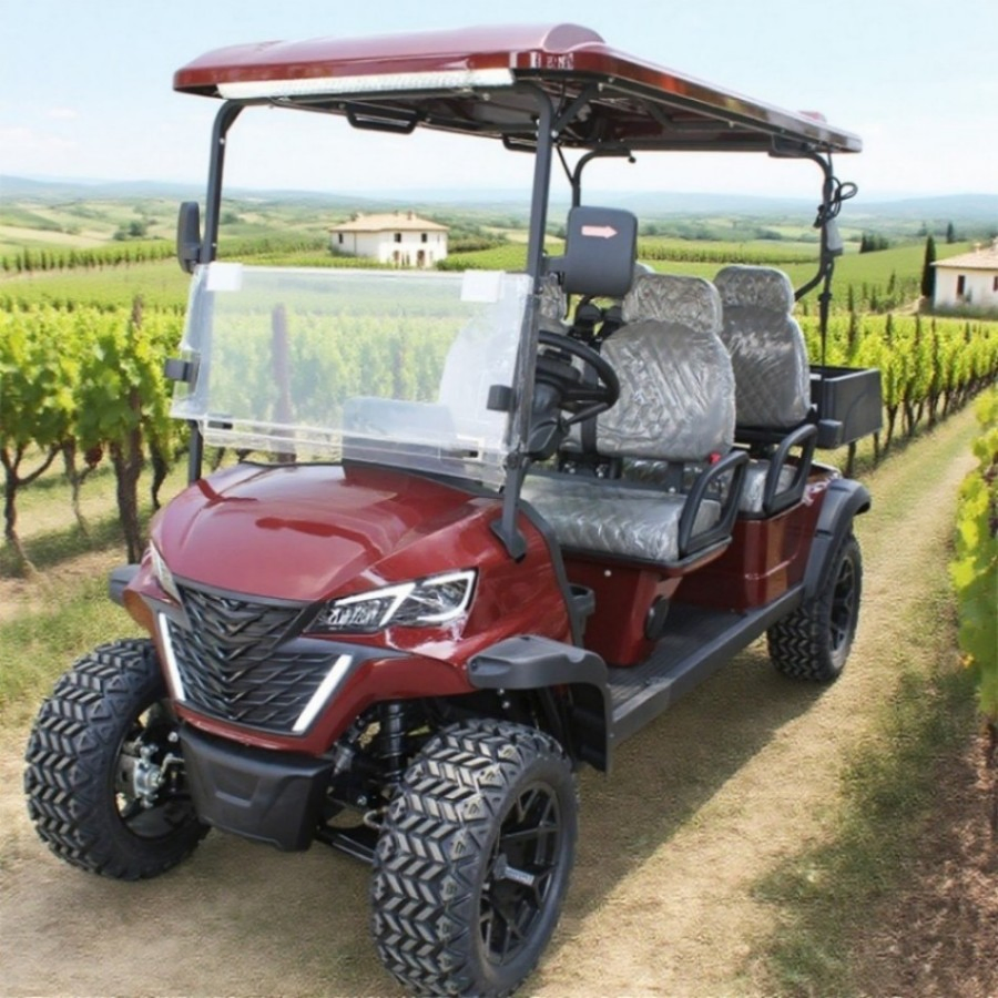 Mini 60V Battery Electric Golf Cart with 4 Seats New Condition Motor Power Body and Roof in Gasoline Fuel Type