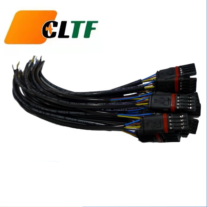 Customized Thermocouple Temperature Sensing 4 Pin 8 Pin Single Row AMP Car Automotive Waterproof Plug Switch Button Wire Harness Cable Assembly
