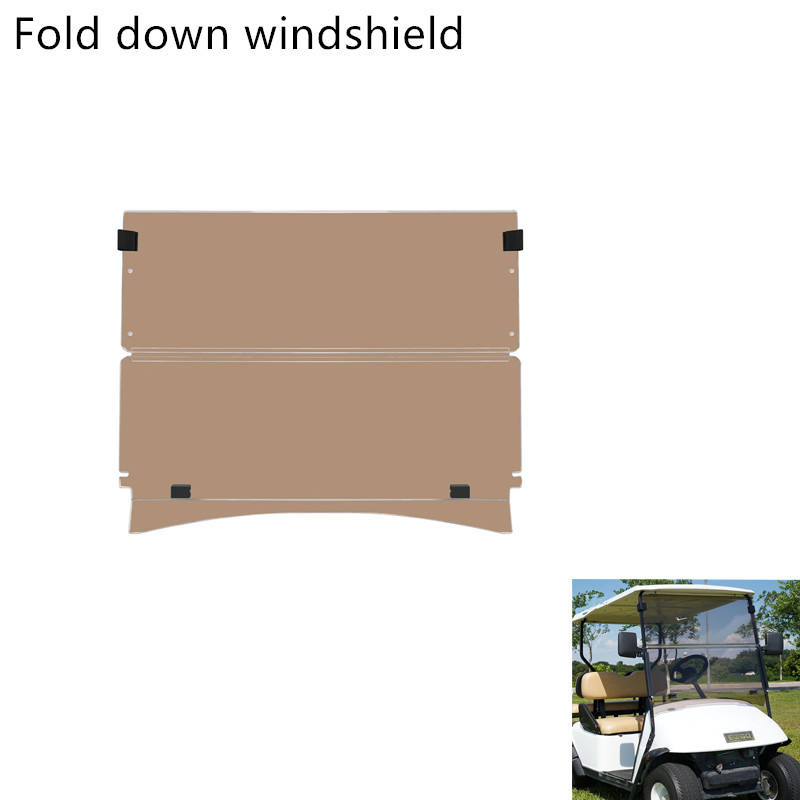 Electric Club Car Tawny Fold Down Windshield 4mm 5mm for Ezgo TXT Golf Cart