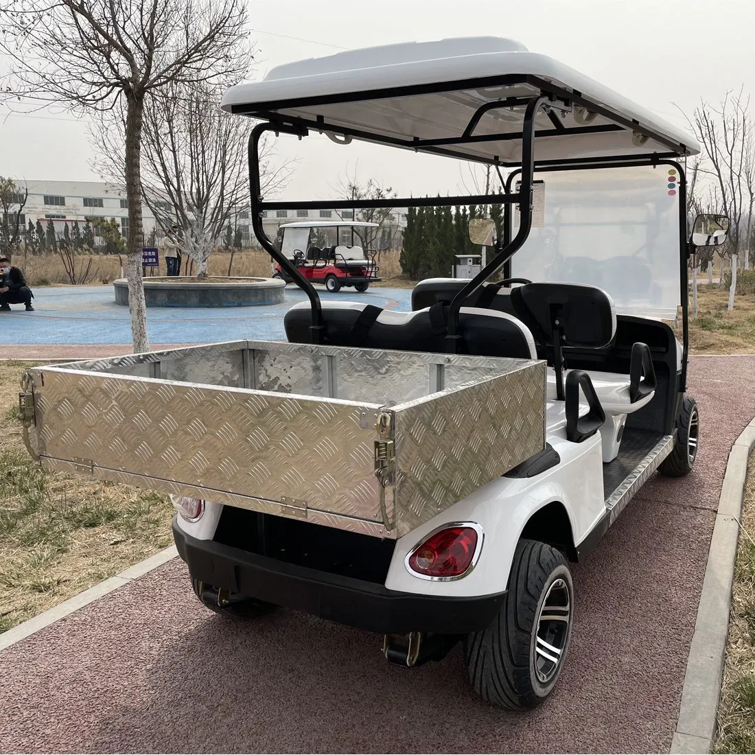 Luxury 4 Seater 48V/60V/72V Eectric Golf Cart with Rear Storage Box