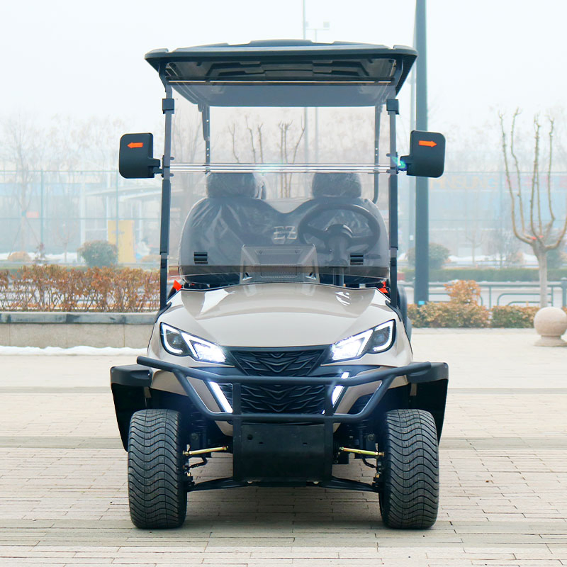 Luxury 6 Seater Electric Golf Cart with Roof and LED Lights for Hotel Resort and VIP Shuttle Use