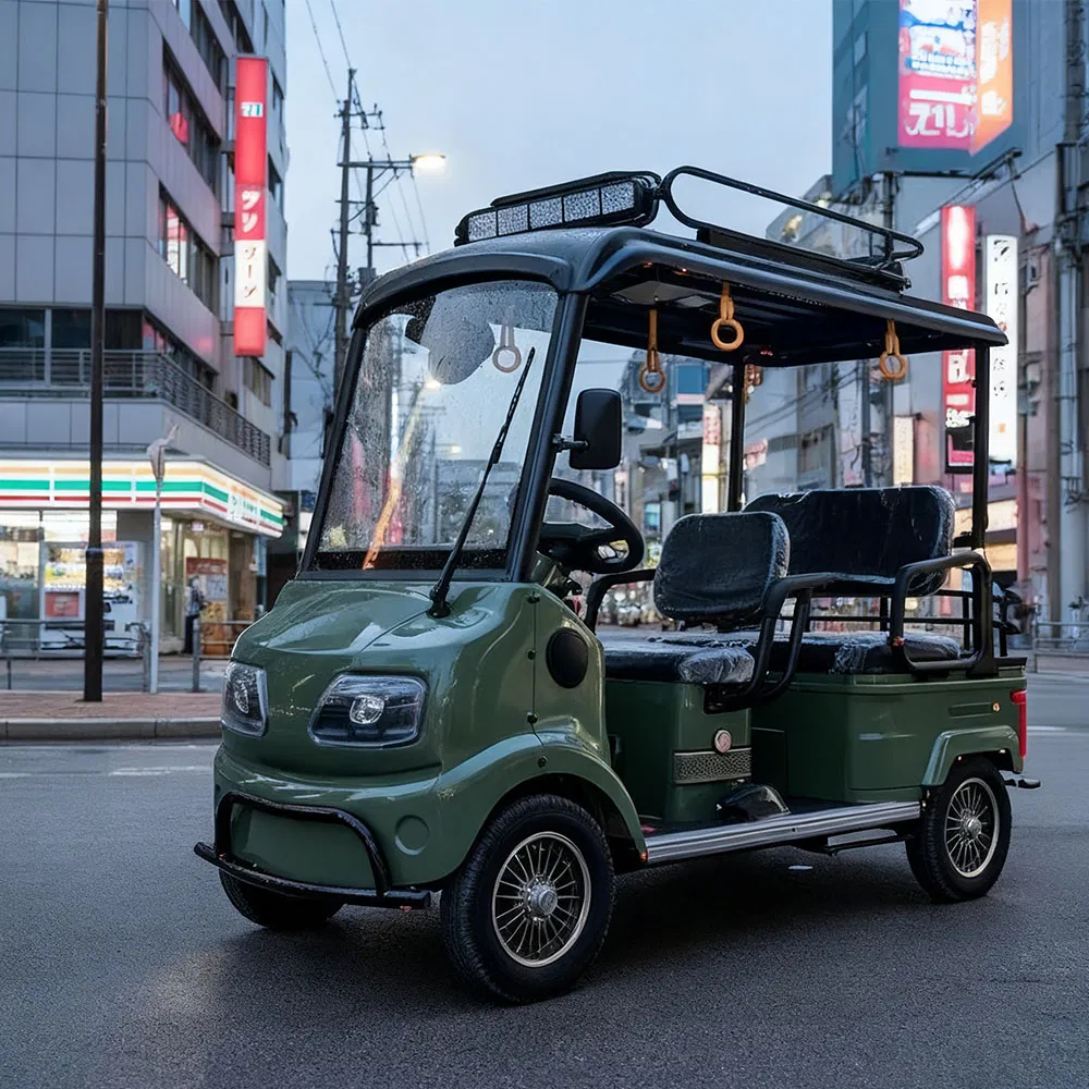 Hld Latest Model Electric Golf Cart with Roof 4 Seaters Electric Quadricycle