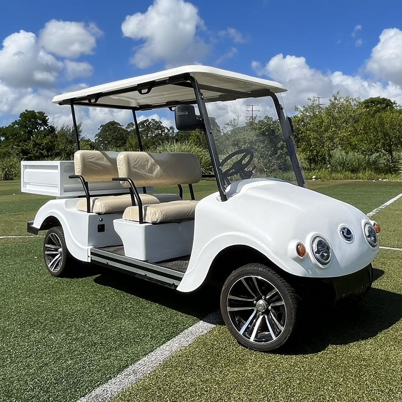 Folding Roof 4-Seater with Large Cargo Box for Hotel Reception Golf Cart