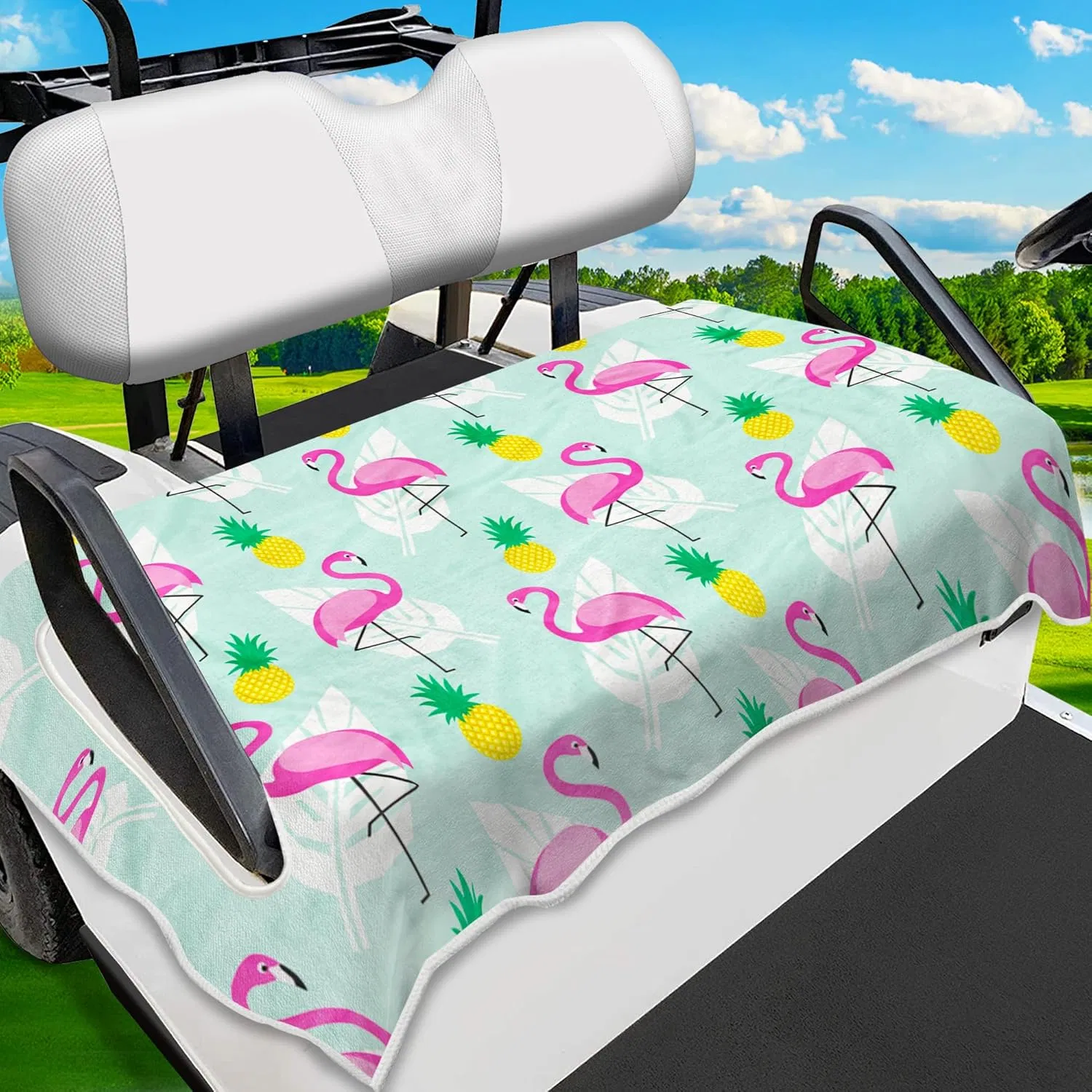 79*130cm Golf Cart Seat Cover Carton 400GSM Custom Printing Customization
