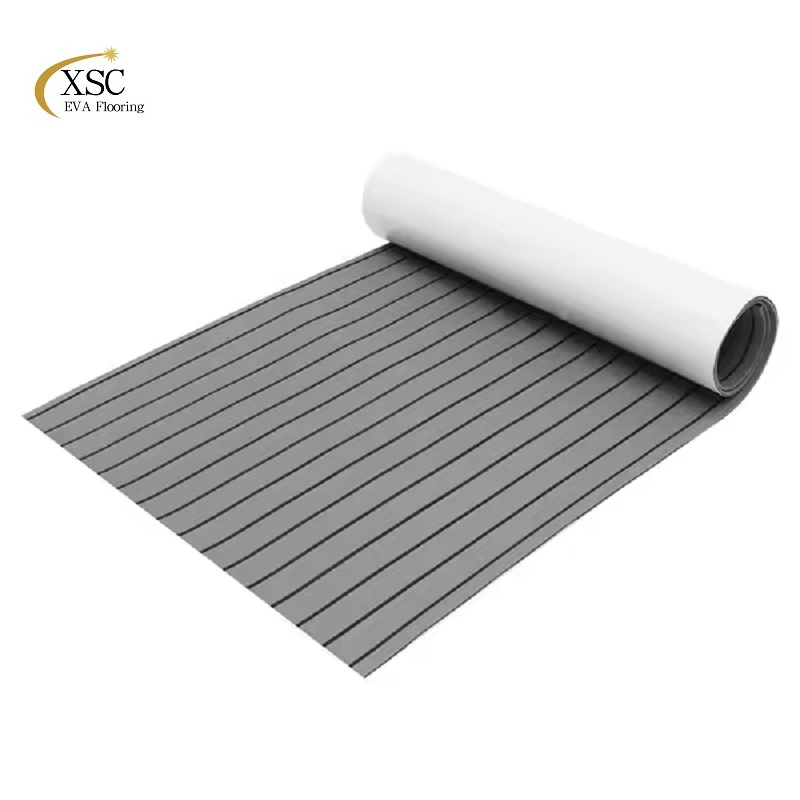 UV Resistant Non Slip Gray Black Color Marine EVA Foam Mat for Boat Flooring Deck