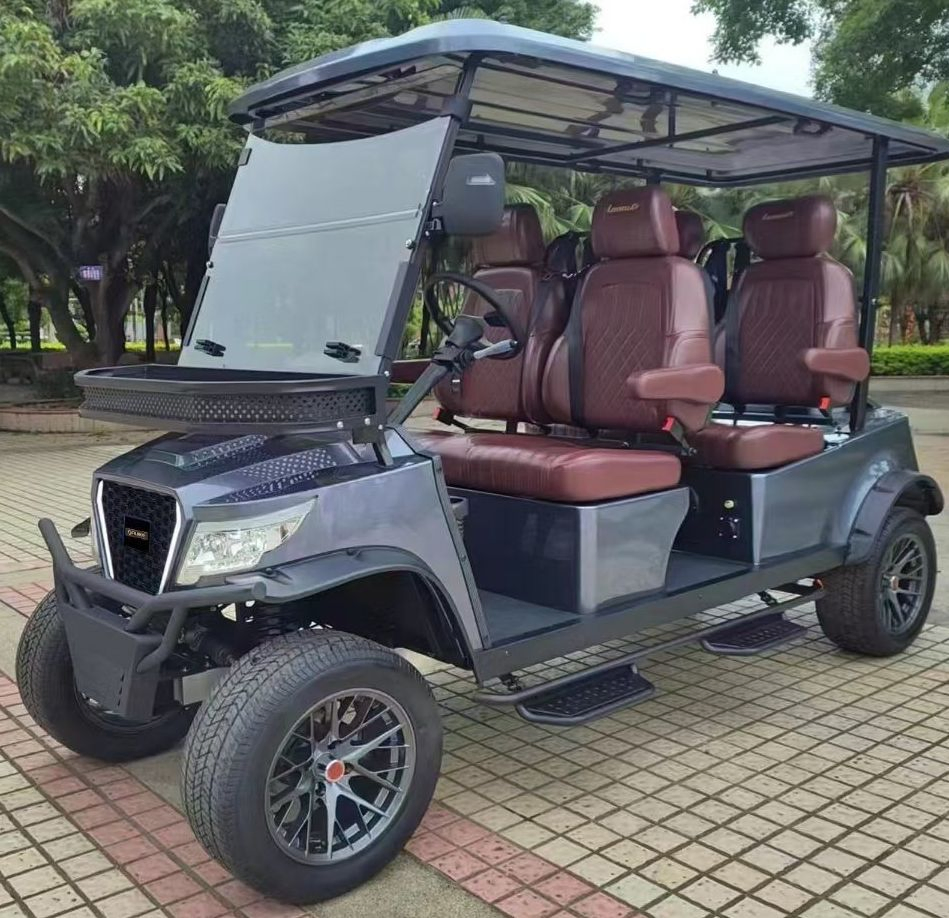 Four Wheel Disc Brake 4 Seater Electric Golf Cart with Solar Made in China