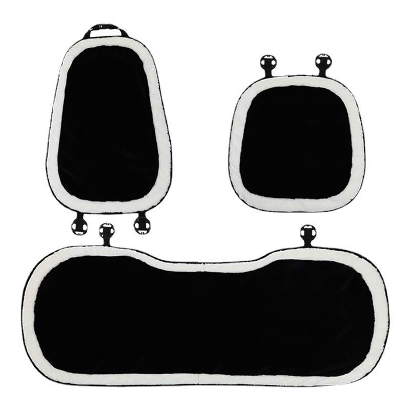 Cover and Leather for Black Auto Full Set Front Back Side Brown Faux Truck SUV Van Woven Fabric Club Golf Cart Car Seat Covers