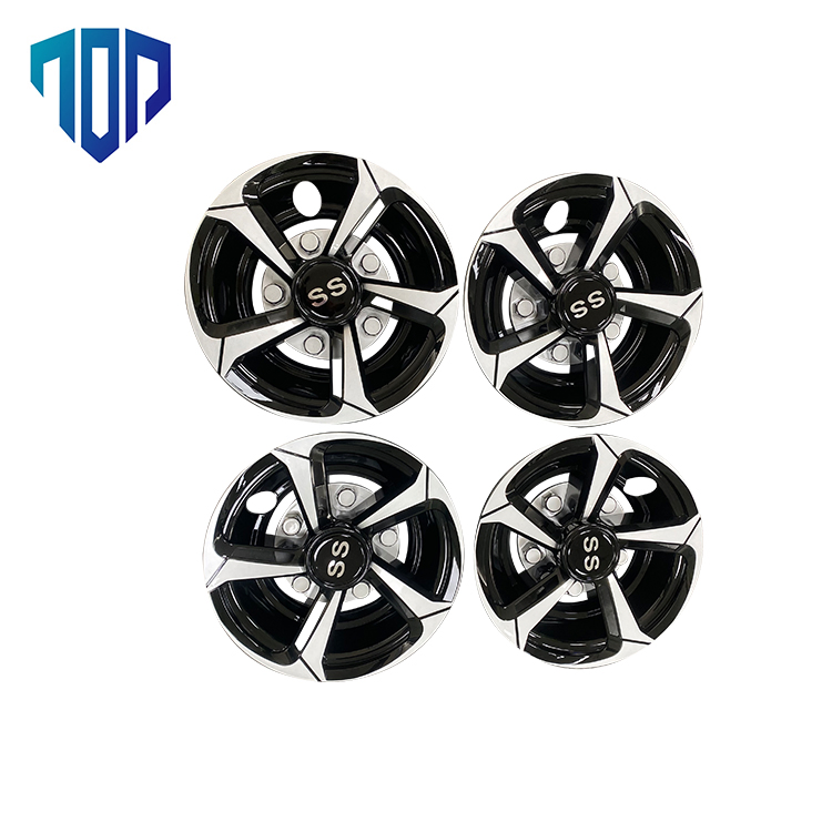 New Style Set of 4 Black Alu 8'' Wheel Rim Cover