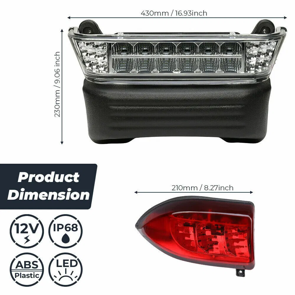 Top Golf Headlight Kit &amp; Tail Light Kit for Club Car Precedent (2008.5-Up)