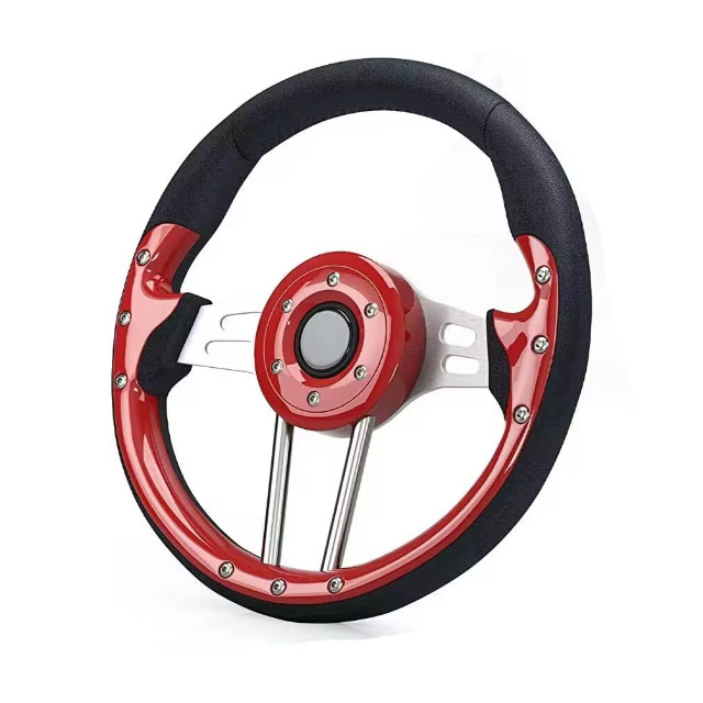 Customize New Fashion 13 Inch Golf Cart PVC Leather Steering Wheel Car Steering Wheel