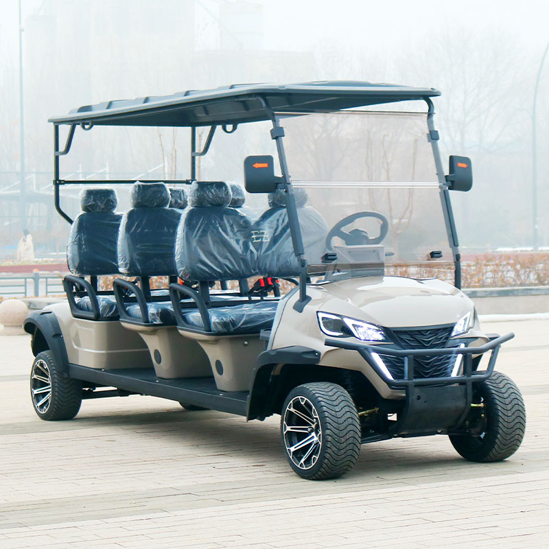 Luxury 6 Seater Electric Golf Cart with Roof and LED Lights for Hotel Resort and VIP Shuttle Use
