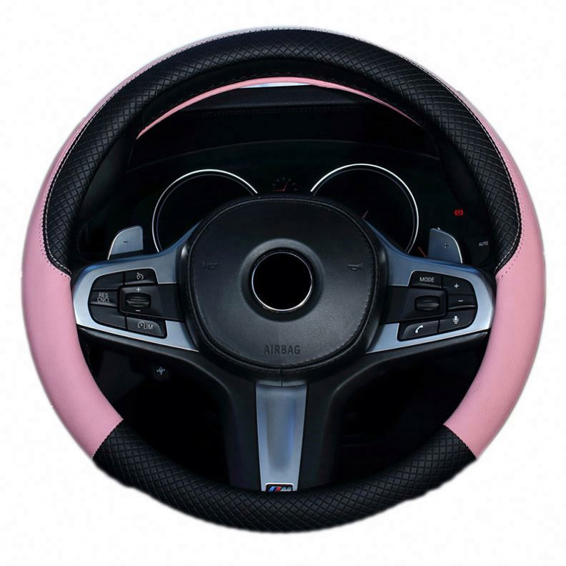 Leather Trim Ture Fuzzy Chromed Replacement Decoration Frame Styling Black Soft Warm Long Wool Car Steering Wheel Cover