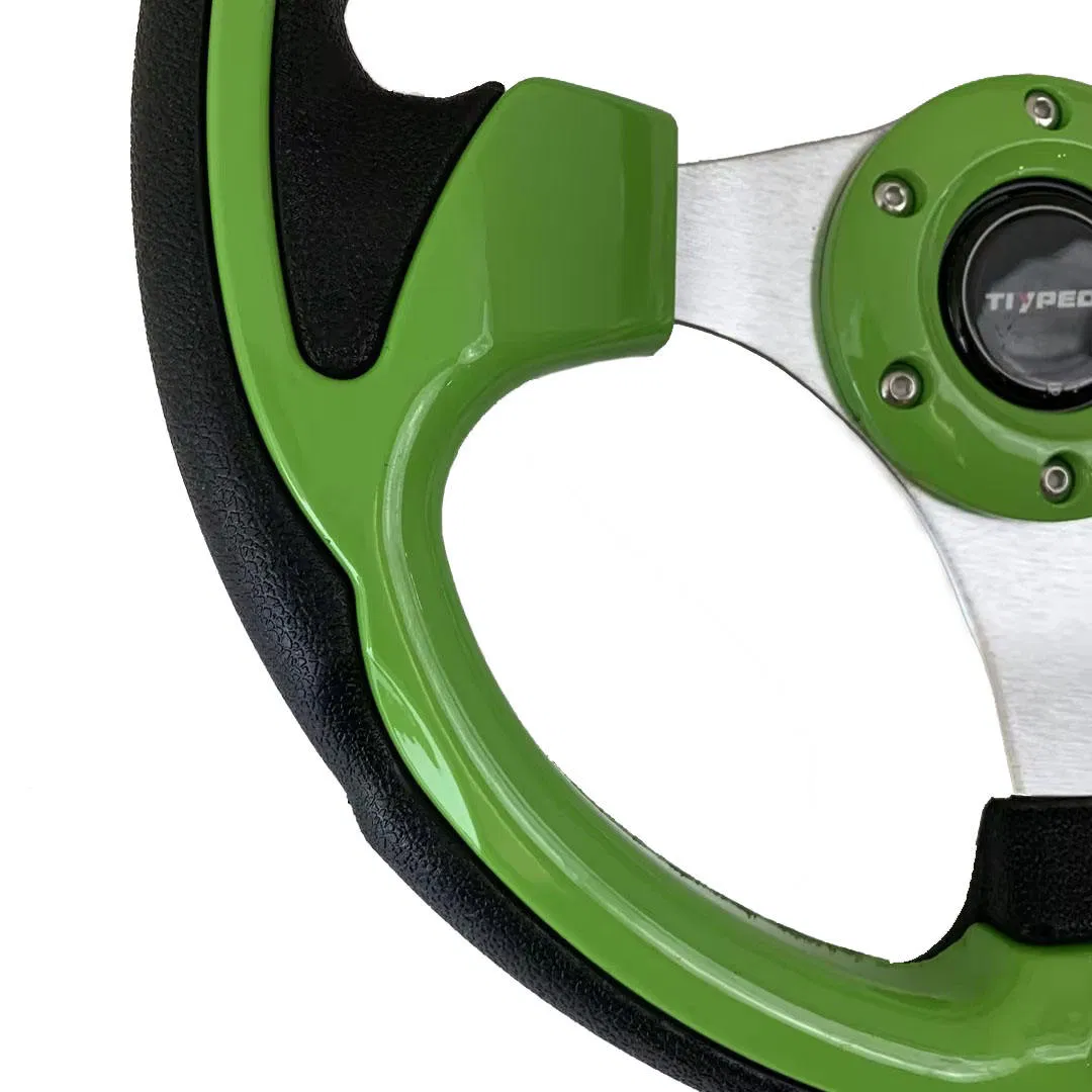 Tiypeor Universal Car Game Steering Wheel Aluminum PU Sport Golf Cart Steering Wheels