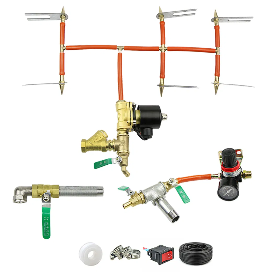 Truck Modified Water Spray System with Spray Hub Cooling Brake Spray Accessories Package Two-Axle and Three-Axle Trailer Truck Water Tank Solenoid Valve