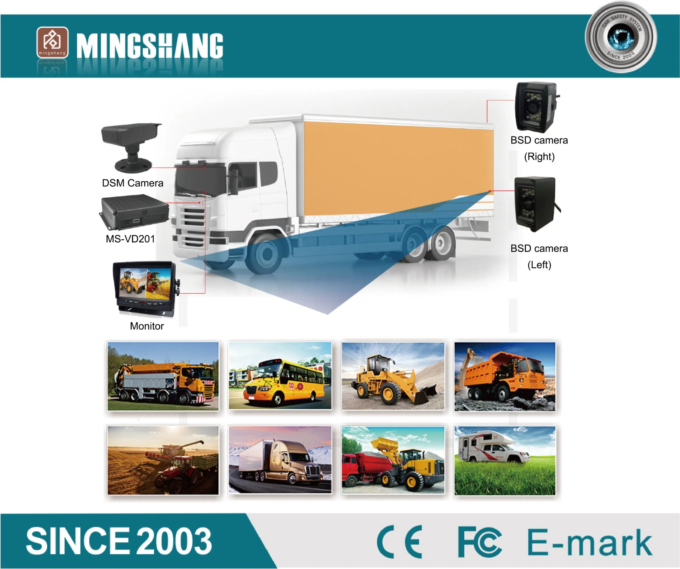 Active Safety Video Termimal--Blind Spot Detection and Driver Safety Monitoring System