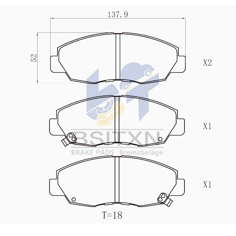45022sm4505 D5080m Carbon Fiber Ceramic Auto Brake Pad Disc Braking Systems for Honda