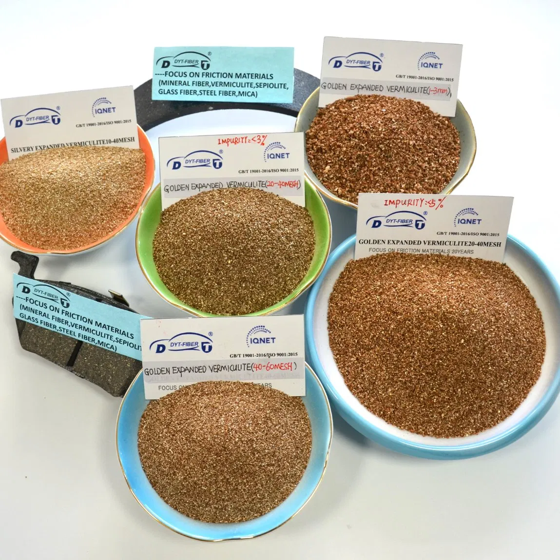 Friction Materials of Steel Wool Fiber D1-80 Expanded Vermiculite for Manufacturing Brake Pads and Brake Lining