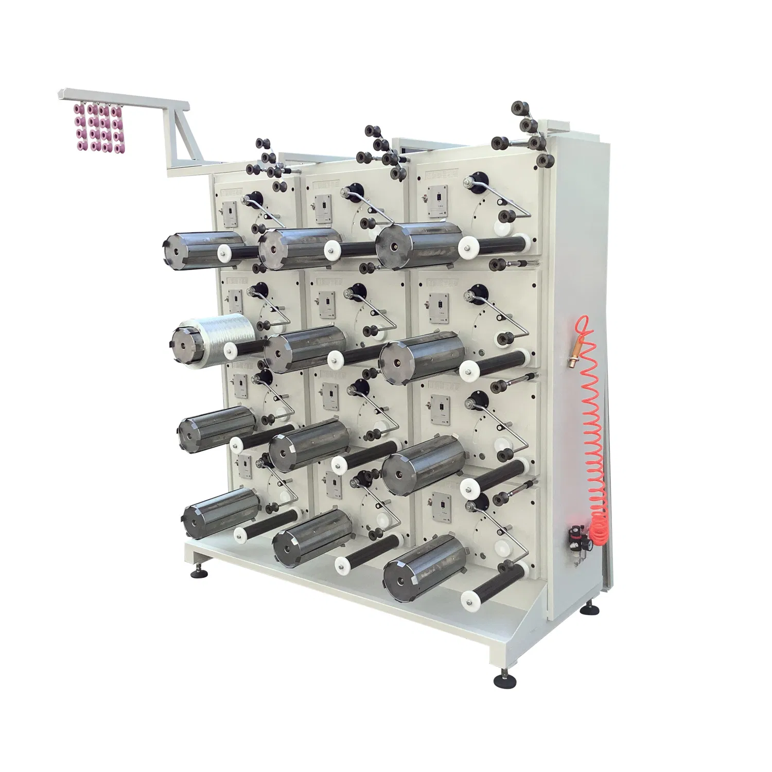 Coverting Yarn Fiber Rewinding System