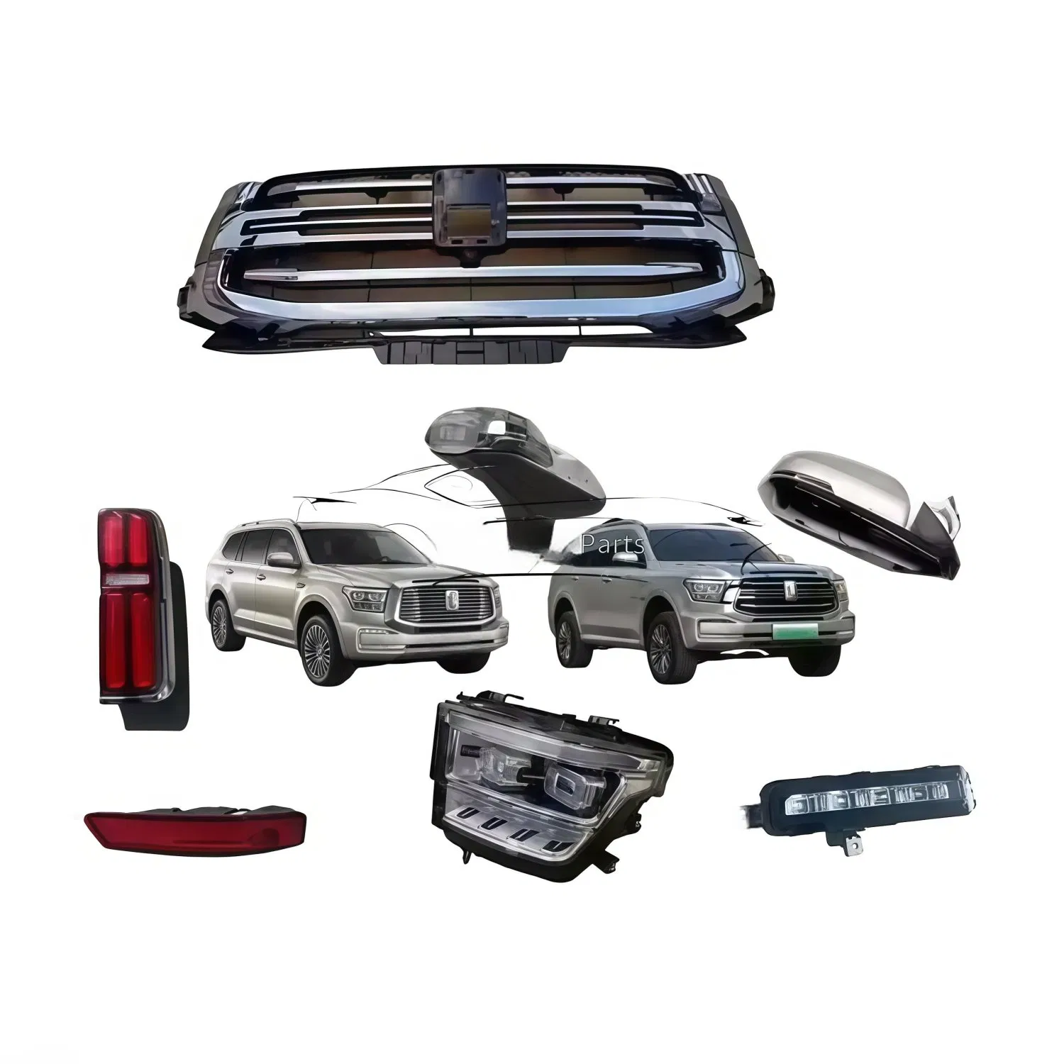 Auto Chassis Components for Great Wall Haval Tank Poer Wingle OEM Aftermarket Suspension Shock Absorber Linkage Brake Pad Engine Mount