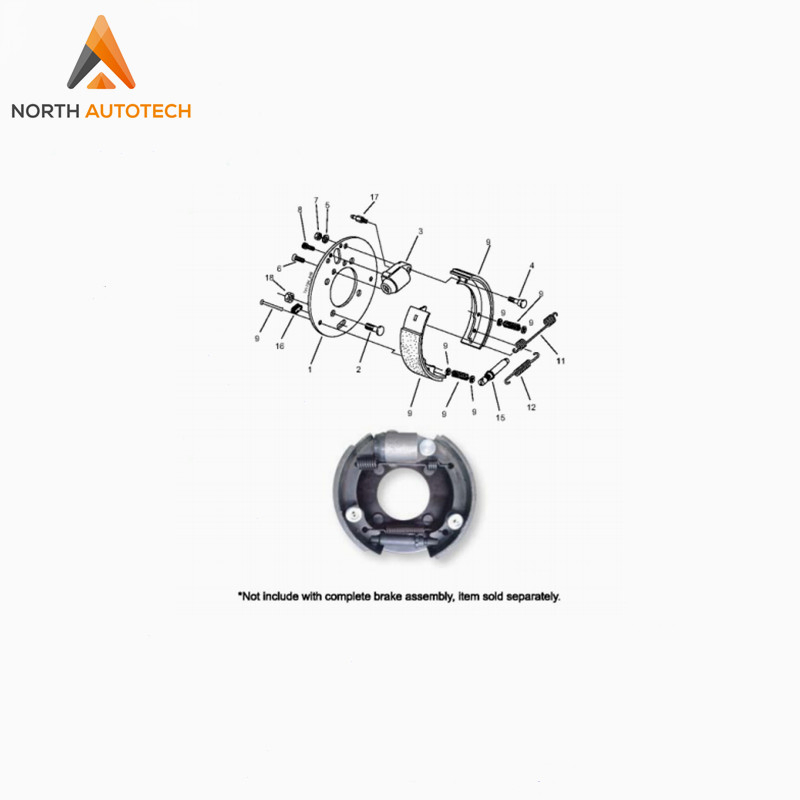 7" Hydraulic Trailer Brake System for 2K Axle