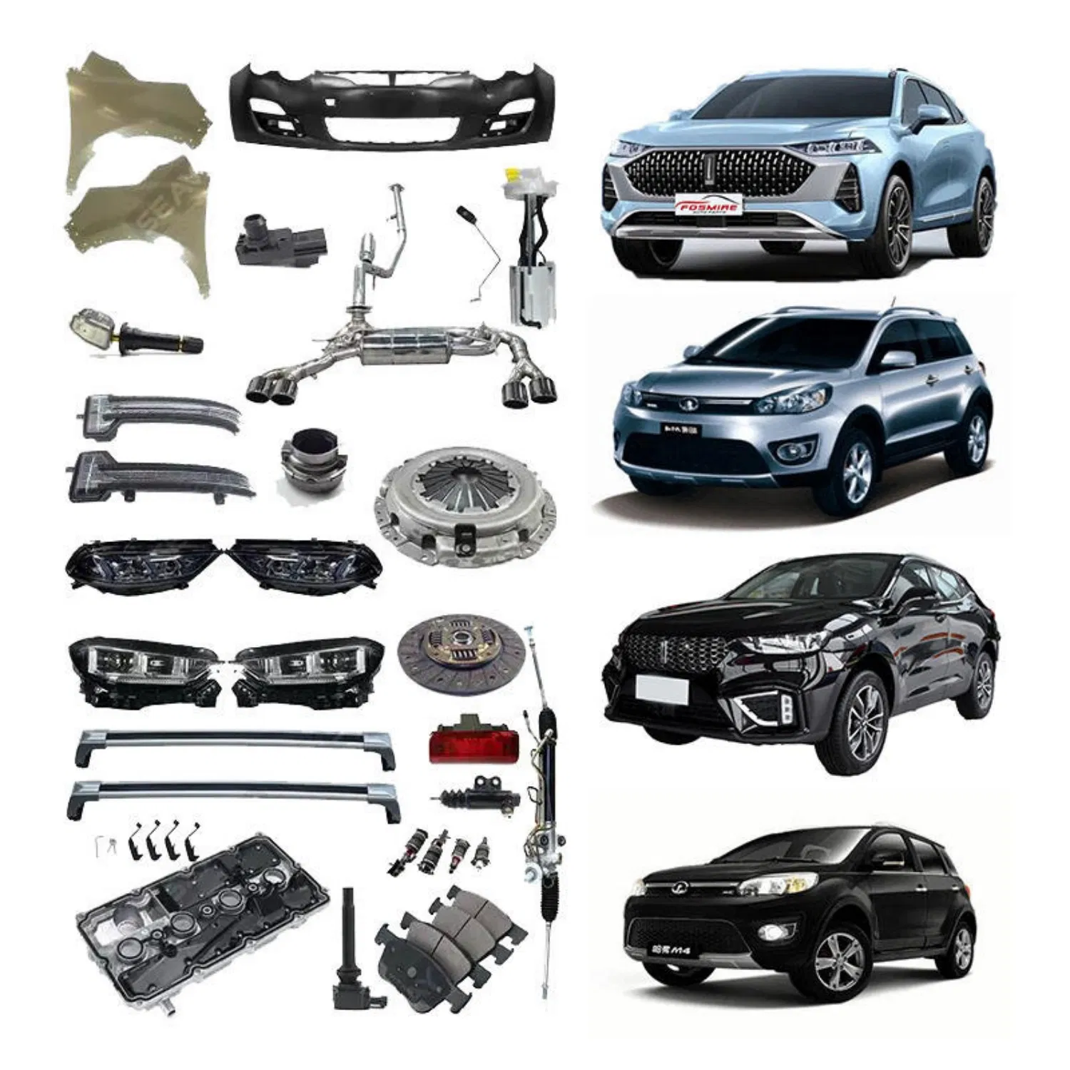 OEM Aftermarket Great Wall Haval Tank Poer Auto Parts Shock Absorber Control Arm Engine Mount Brake Pad Filter Chassis Components