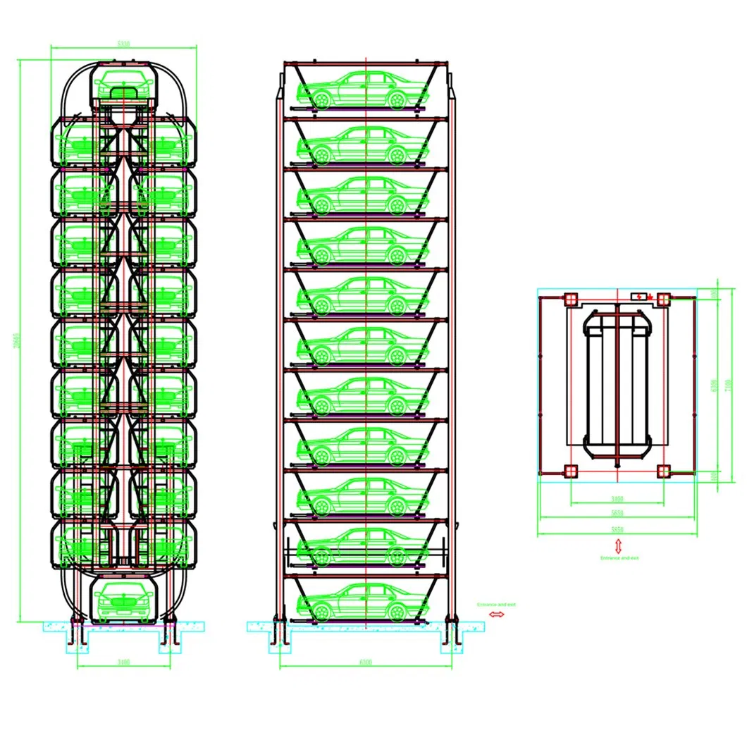 Vertical Rotary Car Autopark Parking System
