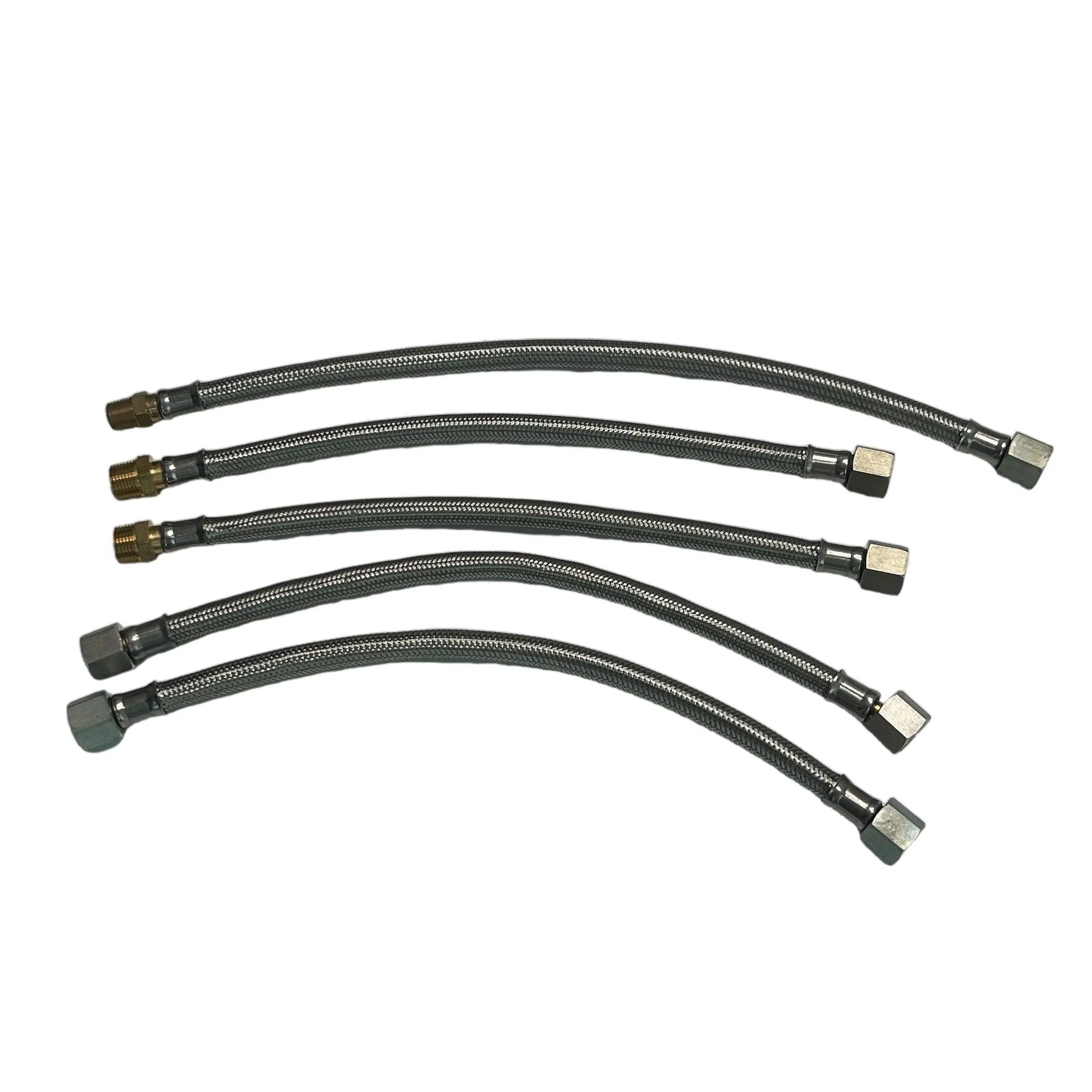 SAE J1401 DOT Certified Hydraulic Brake Hose Assembly Stainless Steel Wire Braided with PTFE Liner for Boat Trailers Automobiles Motorcycle Brake System