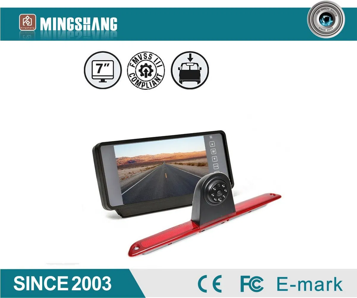 7inch Rear View Mirror Monitor Backup Camera System with Brake Light Camera