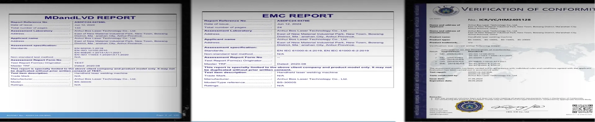 Product Certificates