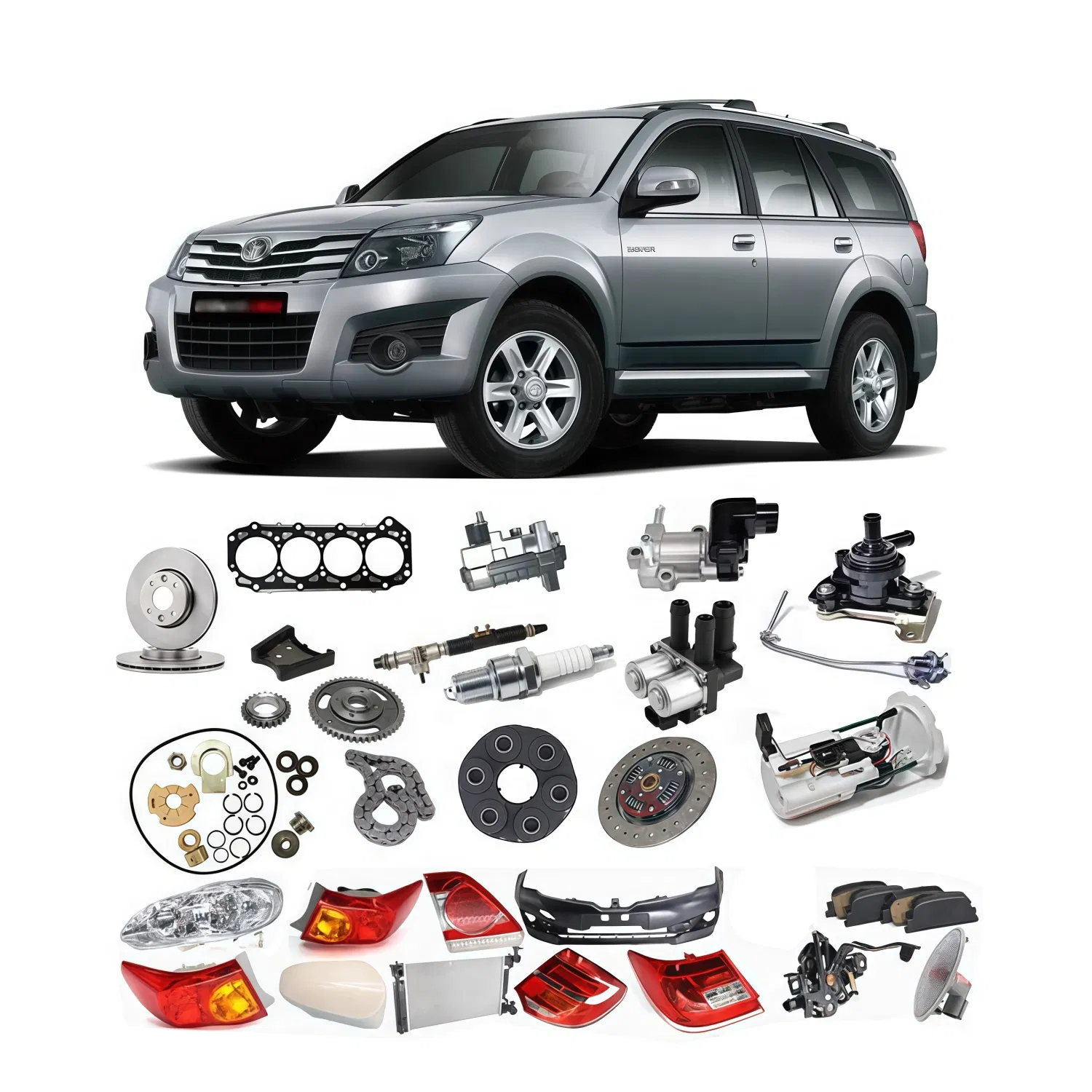 OEM Aftermarket Great Wall Haval Tank Poer Auto Parts Shock Absorber Control Arm Engine Mount Brake Pad Filter Chassis Components