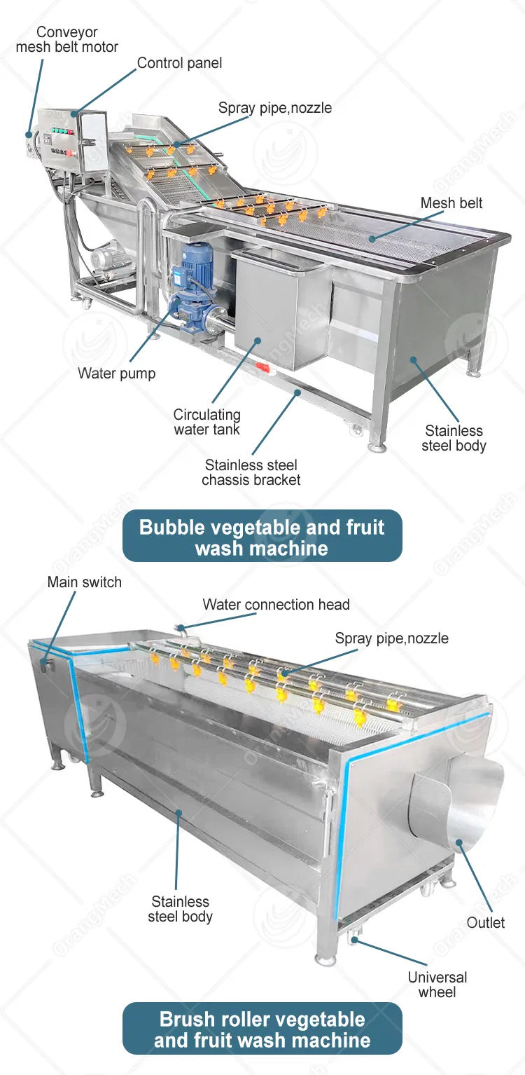 سعة الماء 500liter آلة تنظيف الغسيل بالفقاعات معدات الغسيل منظف الأوزون للفواكه والخضروات السعر