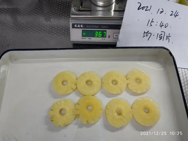 425g فواكه معلبة شرائح أناناس
