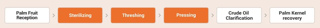 التدفق الحرفي لمعالجة زيت النخيل