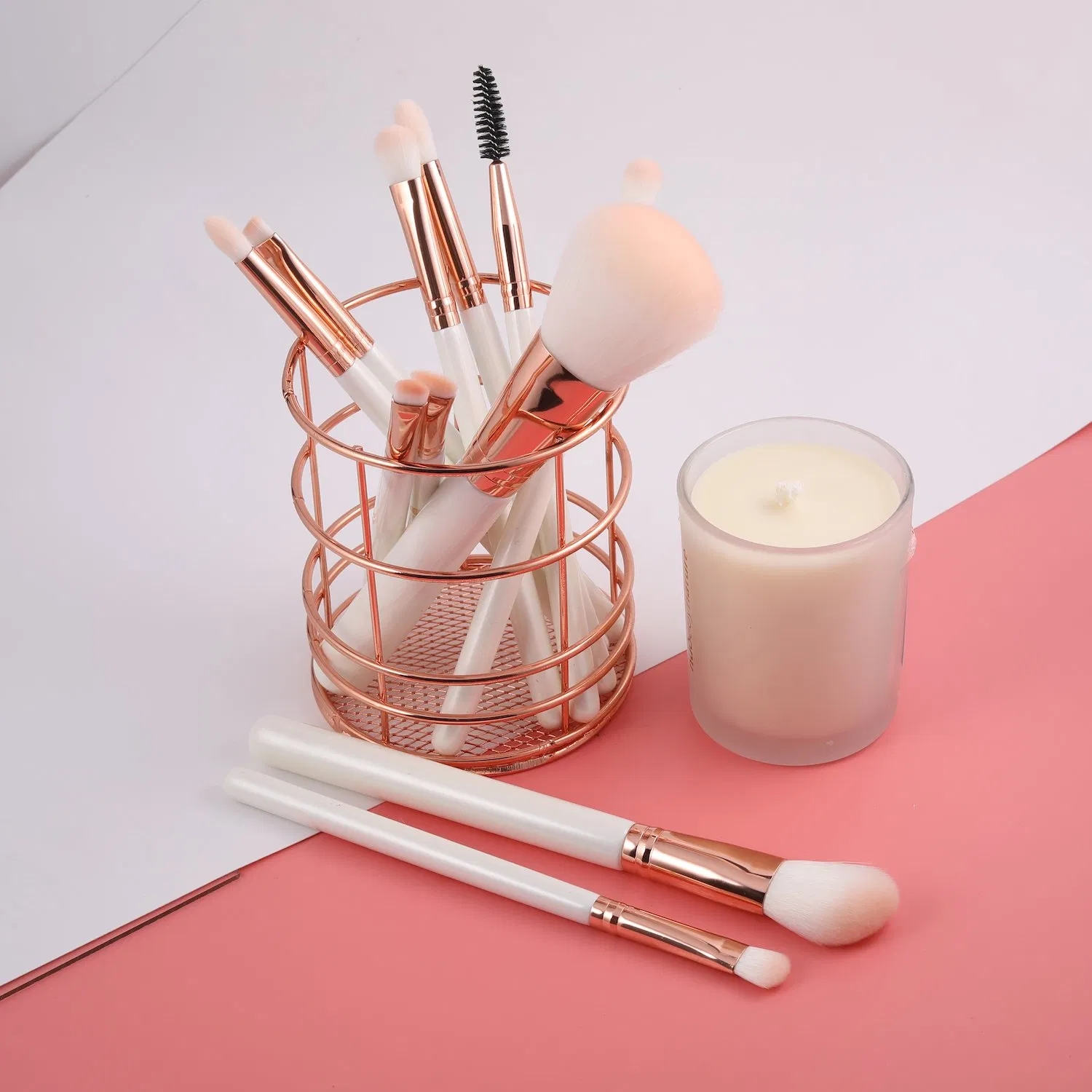 Conjunto de Pincéis de Maquiagem Personalizados com Logo Privado para Cosméticos, Beleza, Base, Pó, Blush, Sombra, Corretivo, Lábios e Olhos