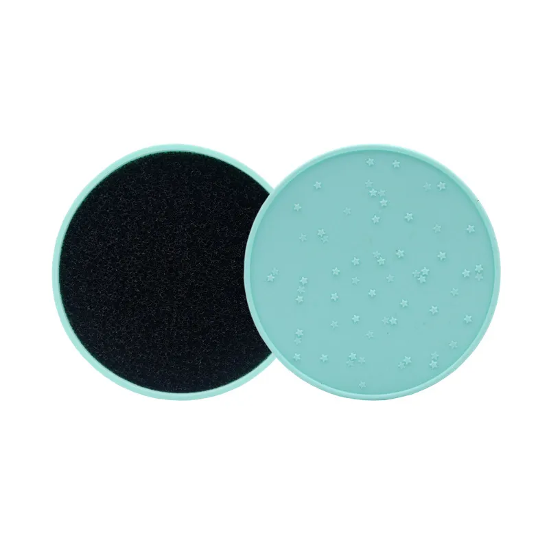 2 em 1 Limpador de Pincéis de Maquiagem de Silicone Tapete de Limpeza Seco e Molhado Almofada de Limpeza Cosmética Ferramentas de Lavagem de Beleza