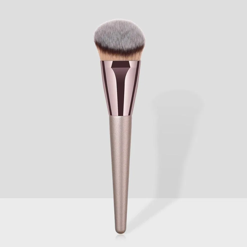 Pincel de Maquiagem Kabuki para Base Líquida Topo Plano Especialista em Aplicação Mistura Esfumaçamento Maquiagem Creme Pó Pincel Mineral