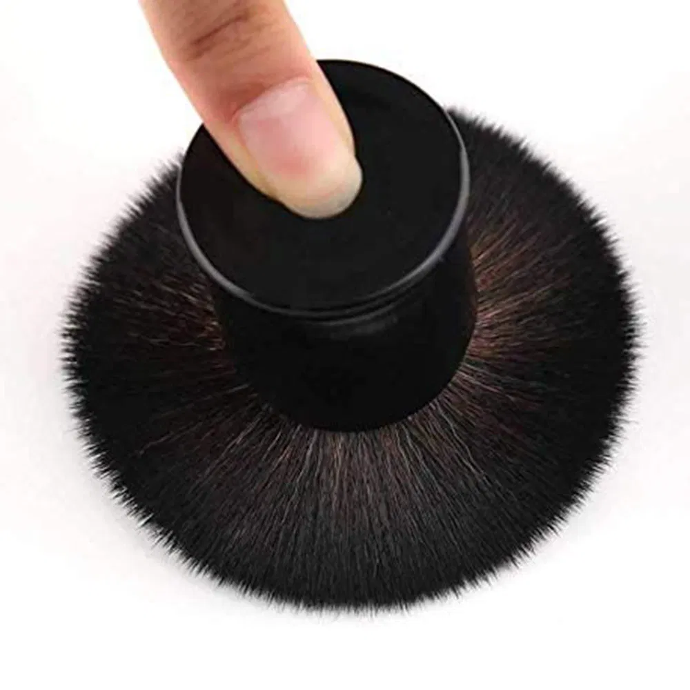Pincel de Maquiagem para Blush em Pó Kabuki com Cabo de Alumínio - Escova Profissional de Beleza e Cuidados Cosméticos