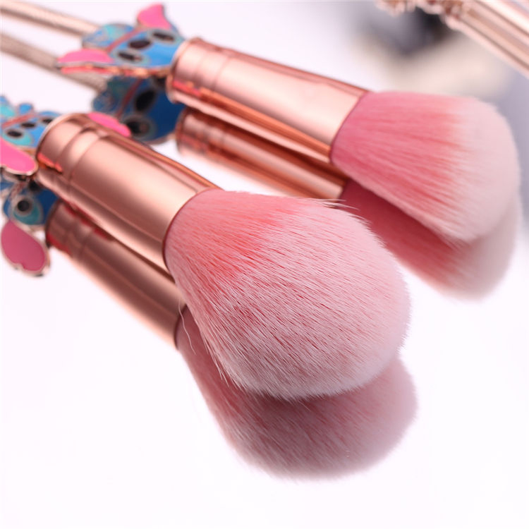 Conjunto de Pincéis de Maquiagem de Beleza em Desenho Animado para Pó e Sombra de Olhos