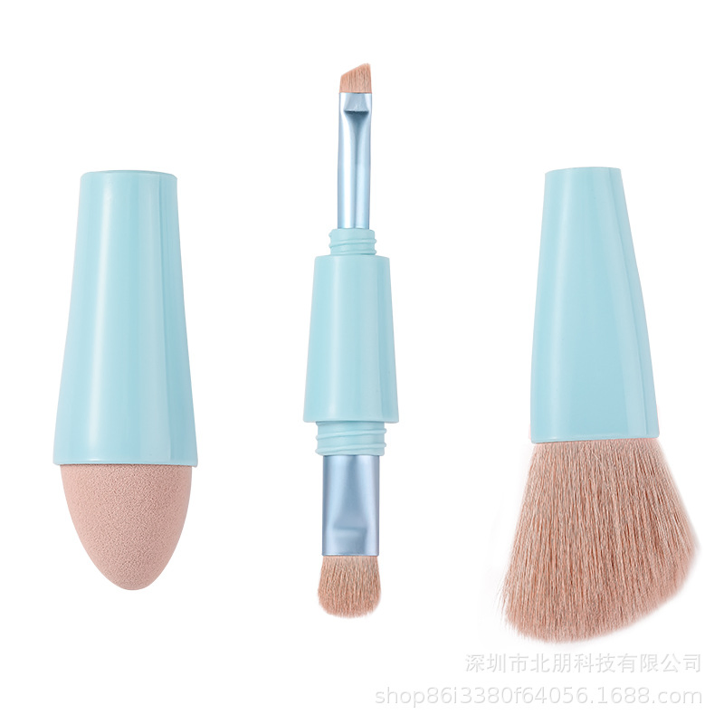 4-in-1 Caneta de Beleza Portátil Multifuncional Corretivo Blush Base Ferramenta de Maquiagem Pincel