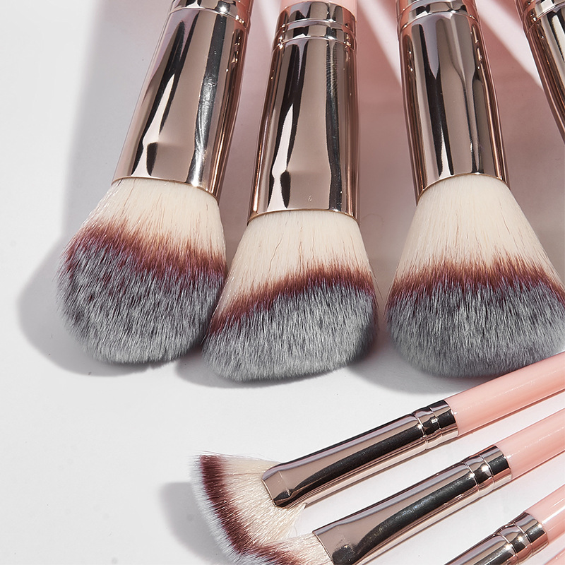 Conjunto de Pincéis de Maquiagem Acrílico Rosa Beautichen 18PCS - Viagem e OEM Personalizado (Resina ABS)