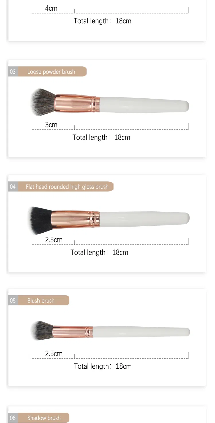 Conjunto de Pincéis de Maquiagem Personalizado de Alta Qualidade Vegano com Logo Profissional e Etiqueta Privada com Estojo 12PCS