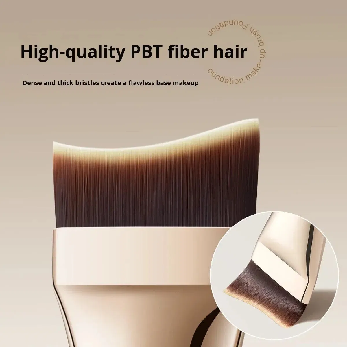 Pincel de Fundação Curvo de Alta Qualidade para Contorno Facial