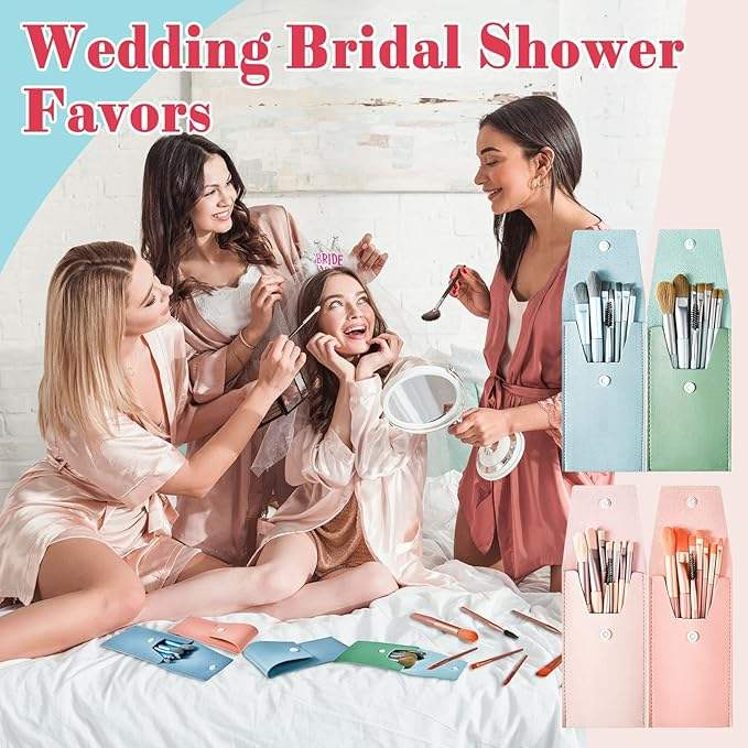 Conjunto de Pincéis de Maquiagem Portátil 8-Piece Macio e Antiaderente para Pó, Blush e Sombra