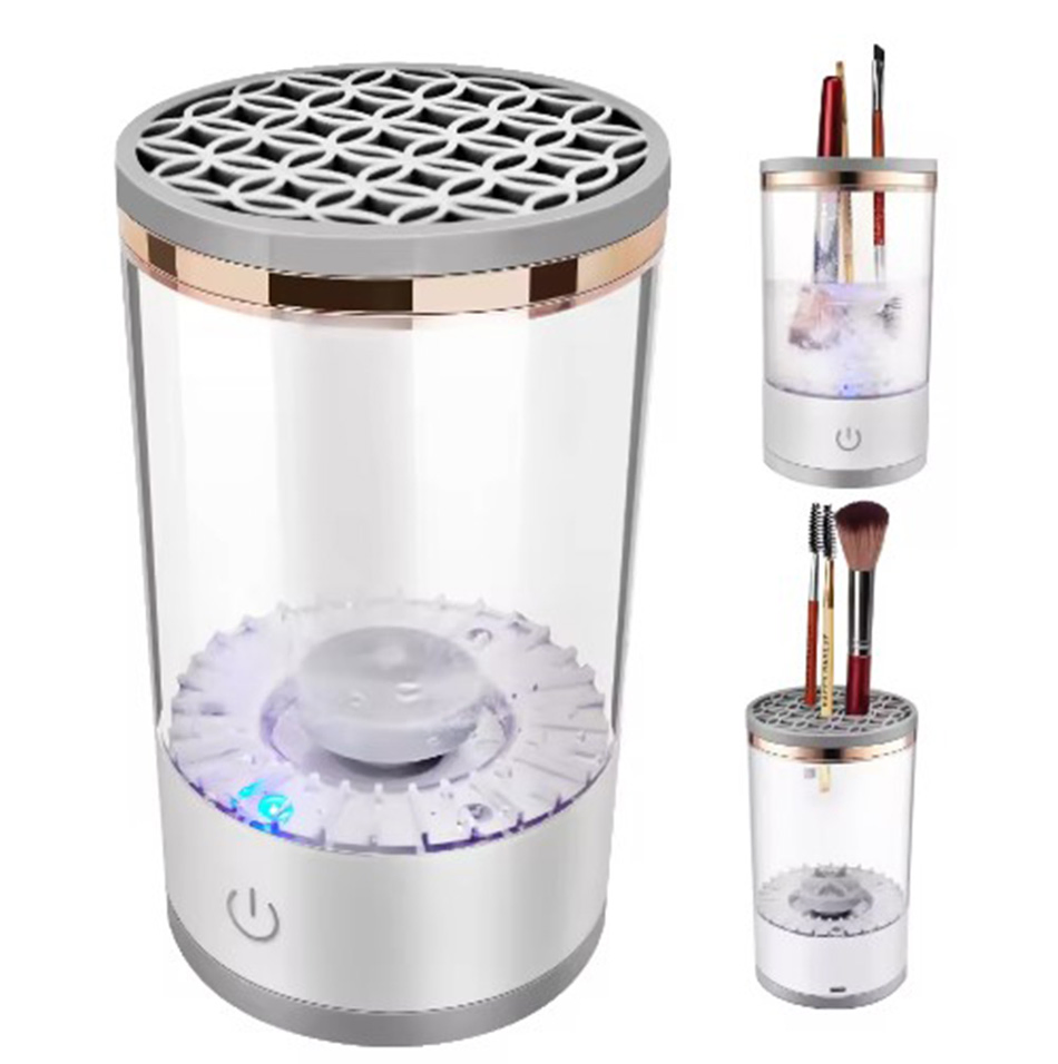 Máquina de Limpeza e Secagem de Pincéis de Maquiagem Elétrica Automática Rotativa USB Mini Portátil