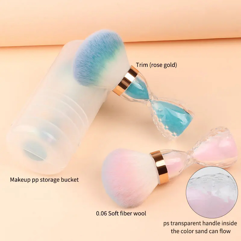 Pincel de Poeira de Unhas de Luxo Novo e Quente, Pincel de Maquiagem Prático em Forma de Ampulheta, Pincel de Pó