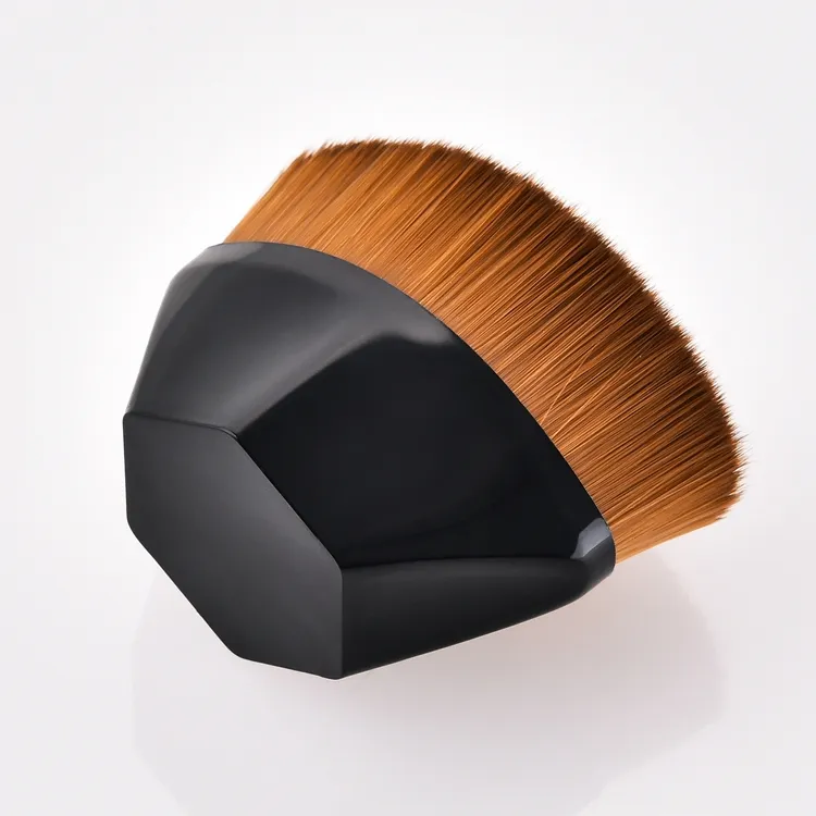 Pincel de Maquiagem para Base com Topo Plano Kabuki, Pincel para Blush em Pó para Misturar Cosméticos Líquidos, Cremosos ou em Pó Perfeito, Pincel de Maquiagem para Base em Forma de Diamante com Pétalas