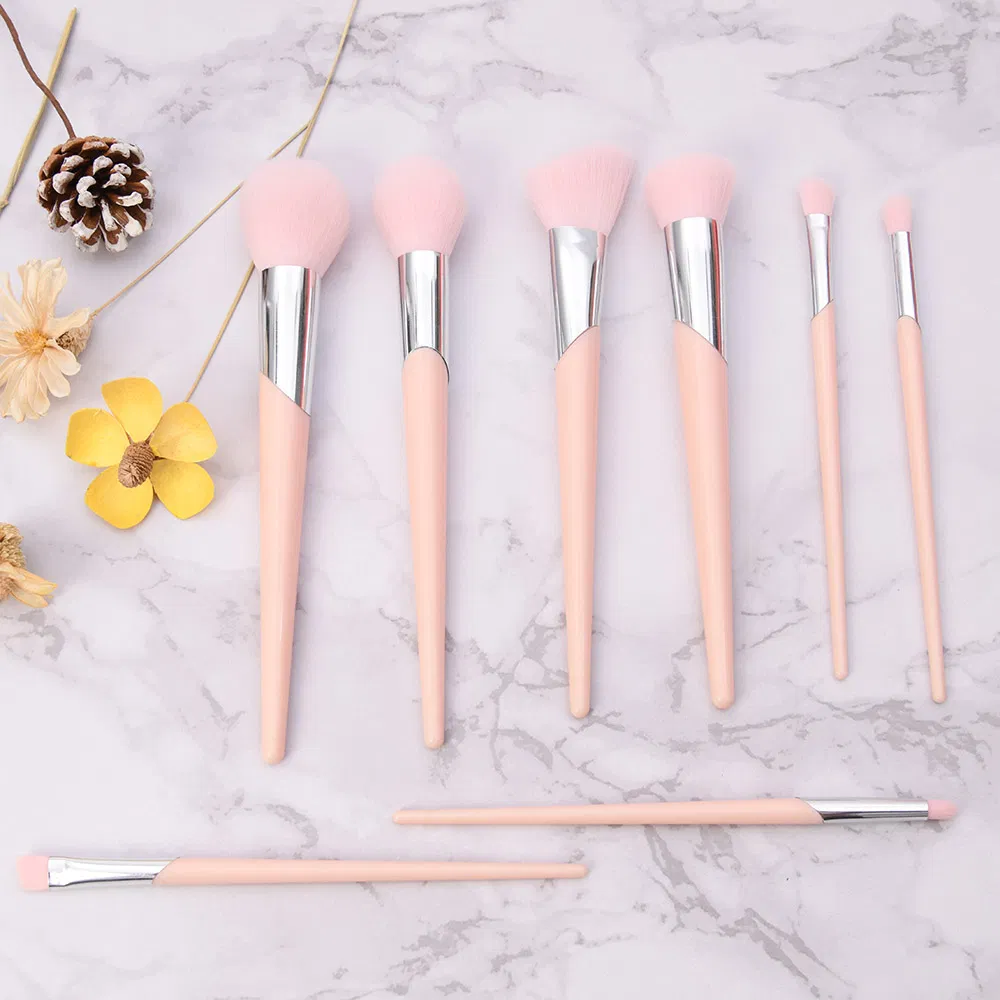 Pincel de Maquiagem para Blush em Pó Rosa Plástico, Base, Sombra para Olhos, Lábios, Novo Pincel de Beleza, Pincel Cosmético